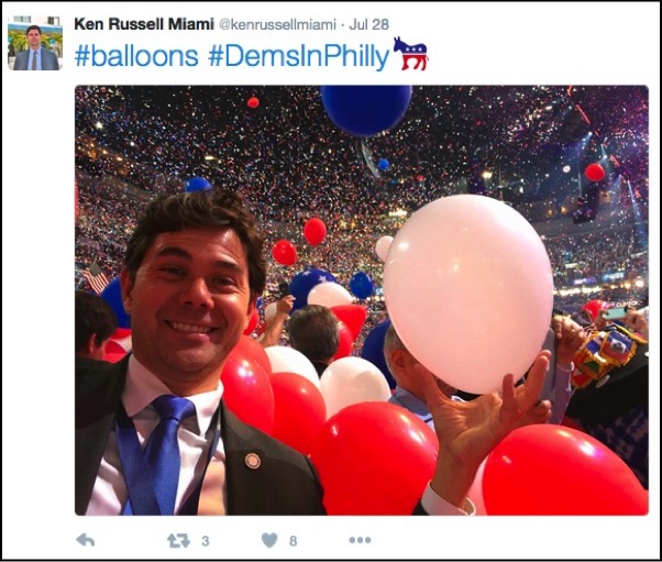 The Commissoner Trolled The Democratic Convention Sucking Up And Taking &Quot;Selfies&Quot; In An Effort To Turn Himself Into Miami'S Next Political Media Whore 1717880440 132 balloons florida news commissoner
